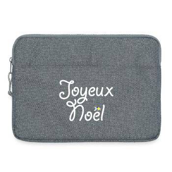 Frohe Weihnachten - Laptoptasche 15" - Grau meliert - Vorne
