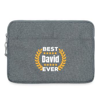 Best David Ever Legend Name Gift - Laptop bag 15" - heather grey - Front