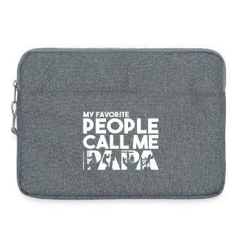 Line Worker Papa Electrical Lineman Father Day  - Laptop bag 15" - heather grey - Front