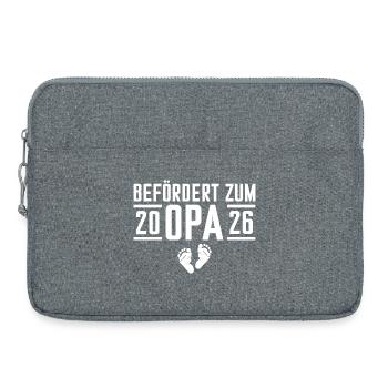 Babyparty Befördert zum Opa 2026 - Laptoptasche 15" - Grau meliert - Vorne