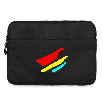 Bandes - Motif de drapeau VECTOR - Sacoche pour ordinateur portable 15 pouces - noir - Devant