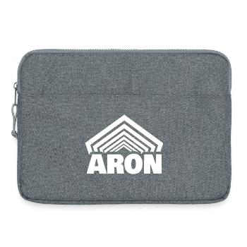 First name Aron - Laptop bag 15" - heather grey - Front