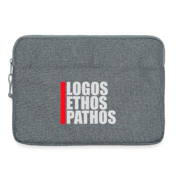 Logos Ethos Pathos Rhétorique Étudiant en Philosophie - Sacoche pour ordinateur portable 15 pouces - gris chiné - Devant
