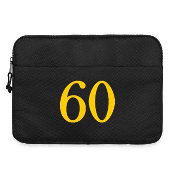 60. 60 ANS. 60e ANNIVERSAIRE. ANNIVERSAIRE 60 ANS. - Sacoche pour ordinateur portable 15 pouces - noir - Devant