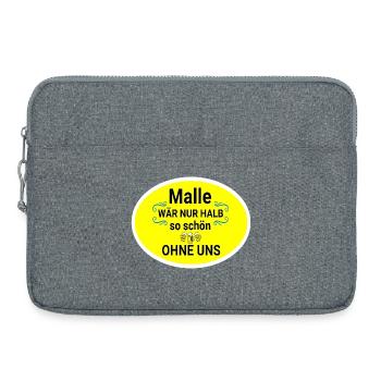 Slogan du parti Malle sans nous - Sacoche pour ordinateur portable 15 pouces - gris chiné - Devant