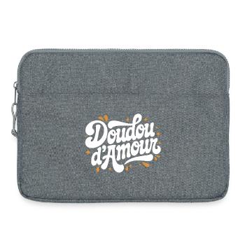 Love cuddly toy - Laptop bag 15" - heather grey - Front