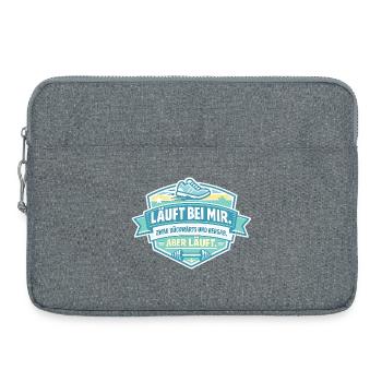 Ça va à l’envers pour moi - Sacoche pour ordinateur portable 15 pouces - gris chiné - Devant