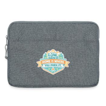 Zuhause ist, wo du parkst - Campen - Laptoptasche 15" - Grau meliert - Vorne