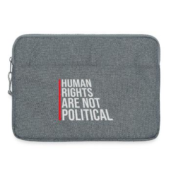 Les droits de l’homme ne sont pas politiques Logo Menschenrechte - Sacoche pour ordinateur portable 15 pouces - gris chiné - Devant
