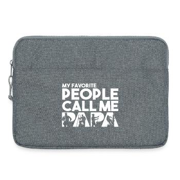 Mes personnes préférées m’appellent Papa Électricien Art - Sacoche pour ordinateur portable 15 pouces - gris chiné - Devant