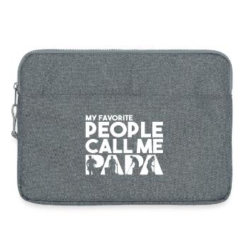 Mes personnes préférées m’appellent Papa Concierge - Sacoche pour ordinateur portable 15 pouces - gris chiné - Devant