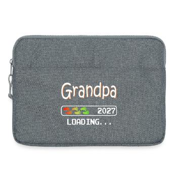 Werdender Opa 2027 loading zukünftiger Großvater - Laptoptasche 15" - Grau meliert - Vorne