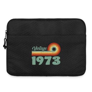 Vintage 1973 Retro Mountain Geburtstag 1973 - Laptoptasche 15" - Schwarz - Vorne