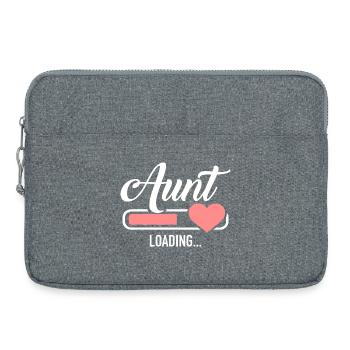 Tante lädt Herz-Grafik - Laptoptasche 15" - Grau meliert - Vorne
