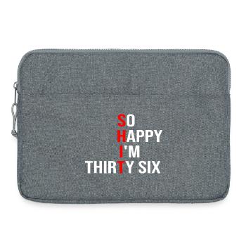 So Happy I'm Thirty Six - Laptop bag 15" - heather grey - Front