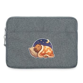 Capybara Schlafen - Laptoptasche 15" - Grau meliert - Vorne