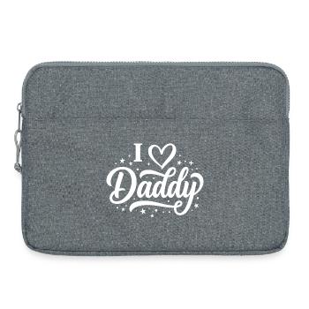 J’adore le T-shirt Papa Script - Sacoche pour ordinateur portable 15 pouces - gris chiné - Devant