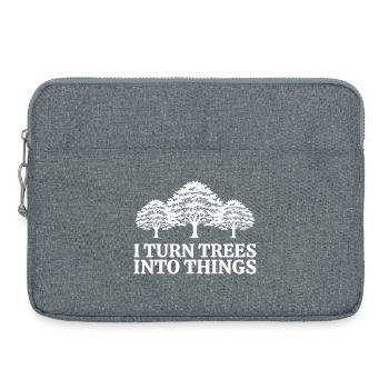 I Turn Trees Into Things Carpenter Humor carpenter - Sacoche pour ordinateur portable 15 pouces - gris chiné - Devant