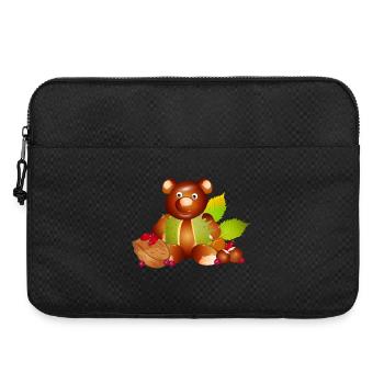 ours en peluche magique fait de châtaignes avec des noix - Sacoche pour ordinateur portable 15 pouces - noir - Devant