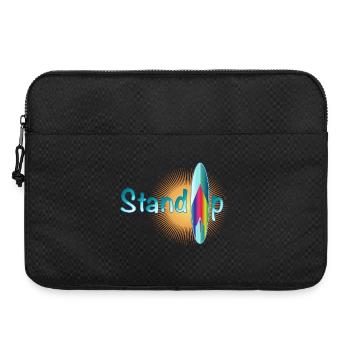 sonniger Stand up paddling Schriftzug mit Board - Laptoptasche 15" - Schwarz - Vorne