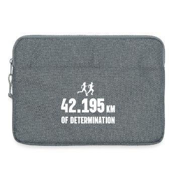 Marathon - 42,195 km Entschlossenheit - Laptoptasche 15" - Grau meliert - Vorne
