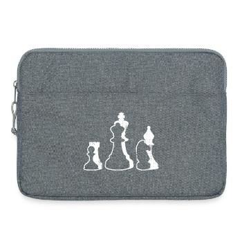 Pièces d’échecs - Sacoche pour ordinateur portable 15 pouces - gris chiné - Devant