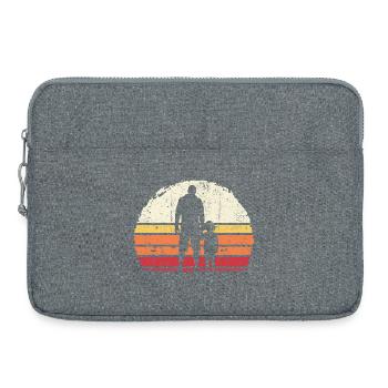 Sunset Bond : Père et enfant - Sacoche pour ordinateur portable 15 pouces - gris chiné - Devant