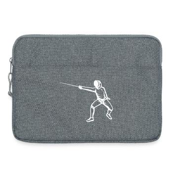 Fencer's Sketch - Laptop bag 15" - heather grey - Front