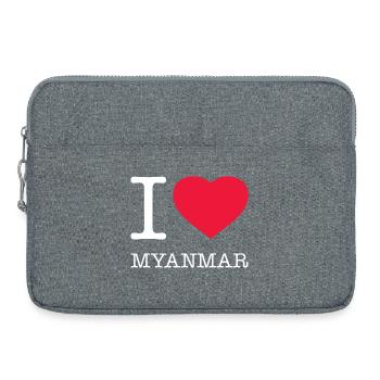 I LOVE MYANMAR - Laptoptasche 15" - Grau meliert - Vorne