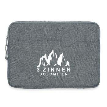 Dolomites des Trois Pics - Sacoche pour ordinateur portable 15 pouces - gris chiné - Devant