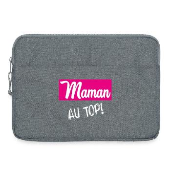 BONNE FÊTE MAMAN. MAMAN - Sacoche pour ordinateur portable 15 pouces - gris chiné - Devant