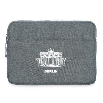 Berlin - Brandenburger Tor (weiß) - Laptoptasche 15" - Grau meliert - Vorne
