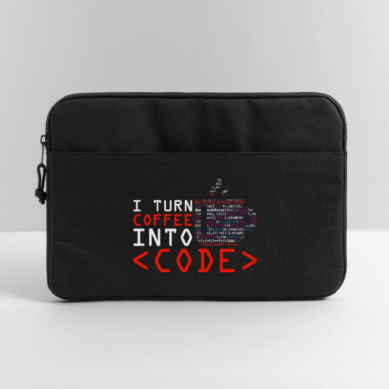 Programmers generate code from coffee Laptop bag 15"