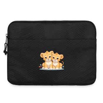Lion cubs - Laptop bag 15" - black - Front