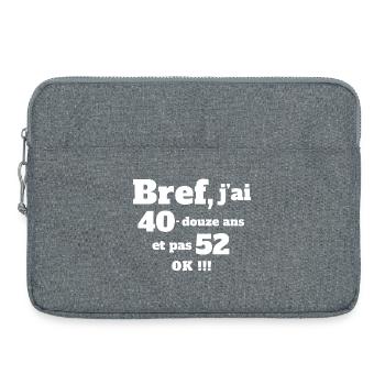 52 years birthday, comedy birthday, 52 years old - Laptop bag 15" - heather grey - Front