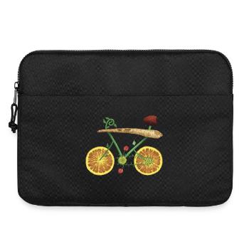 Design de vélo fruité avec des tranches d’orange - Sacoche pour ordinateur portable 15 pouces - noir - Devant