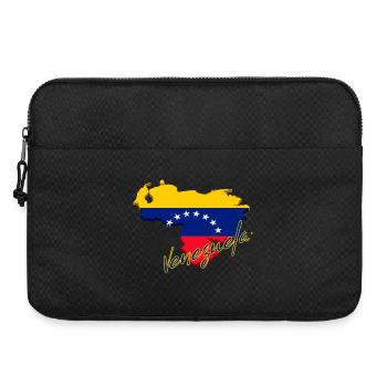 Carte du drapeau du Venezuela, fierté vénézuélienne - Sacoche pour ordinateur portable 15 pouces - noir - Devant
