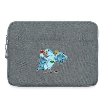 Jongleur perroquet jonglant - Sacoche pour ordinateur portable 15 pouces - gris chiné - Devant