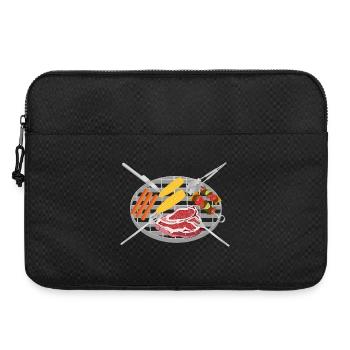 BBQ-Motiv – Grillrost mit Steaks, Spießen & Zubehö - Laptoptasche 15" - Schwarz - Vorne