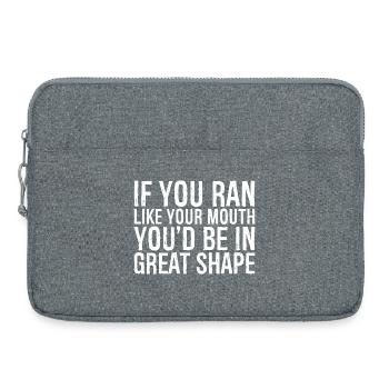 if you ran like your mouth you d be in great shape - Laptoptasche 15" - Grau meliert - Vorne