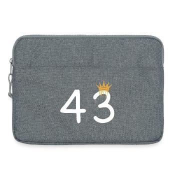 Conception de lettrage à la main de la couronne royale - Sacoche pour ordinateur portable 15 pouces - gris chiné - Devant