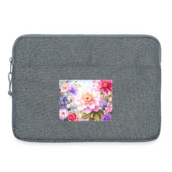 Fleurs pastel pour vêtements printaniers - Sacoche pour ordinateur portable 15 pouces - gris chiné - Devant
