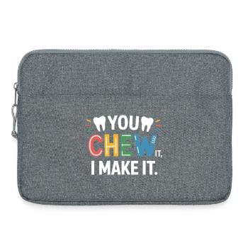 Dentalkeramik Techniker Kunst - Laptoptasche 15" - Grau meliert - Vorne