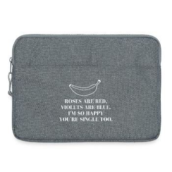 Single Spruch mit Bananen Illustration - Laptoptasche 15" - Grau meliert - Vorne
