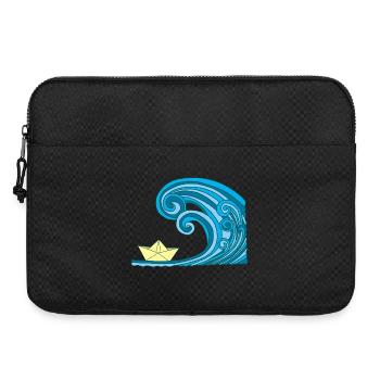 Bateau en papier et océan - Sacoche pour ordinateur portable 15 pouces - noir - Devant