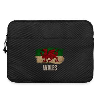 Drapeau du Pays de Galles, fierté galloise - Sacoche pour ordinateur portable 15 pouces - noir - Devant