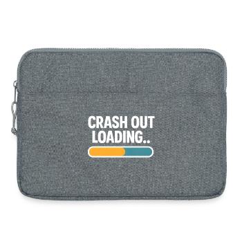 Crash Out Loading Progress Bar Funny Saying - Laptop bag 15" - heather grey - Front