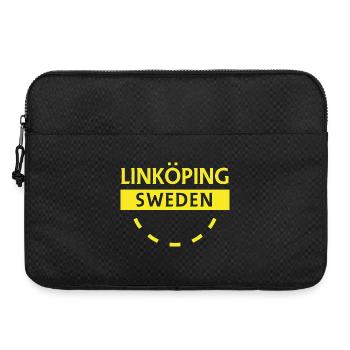 Linköping Schweden Neon Text - Laptoptasche 15" - Schwarz - Vorne