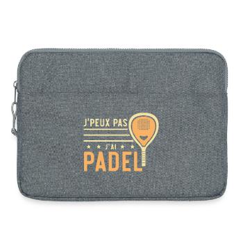 Je peux pas j ai padel - Sacoche pour ordinateur portable 15 pouces - gris chiné - Devant