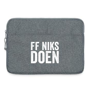 FF ne rien faire – un repos merveilleux - Sacoche pour ordinateur portable 15 pouces - gris chiné - Devant